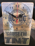 AC/DC themed clock. TNT