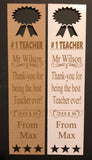 Teachers gift. Personalized thank you bookmark.