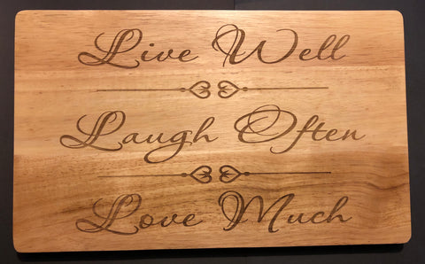 Live, Laugh, Love chopping/ Cheese board