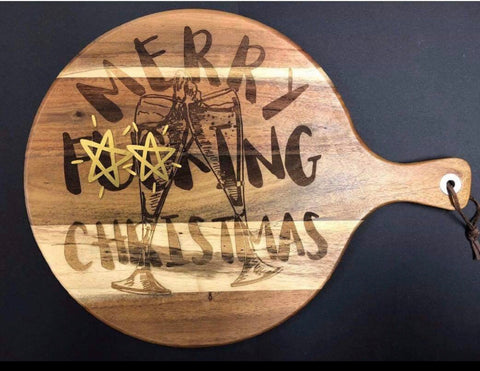 Merry F#%king Christmas cheese board