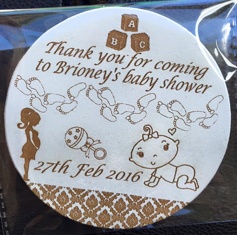 Cute baby shower thank you gift.