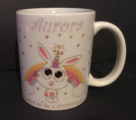 Unicorn Bunny Easter themed mug