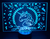 Unicorn acrylic sign, can be personalised with name!!