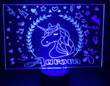 Unicorn acrylic sign, can be personalised with name!!