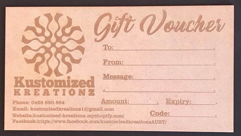 Kustomized Kreationz Gift voucher- You choose the amount!