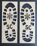 Santa boot stencils x 2 - Fun for kids- FREE Reindeer stencil included - WHILE STOCKS LAST!